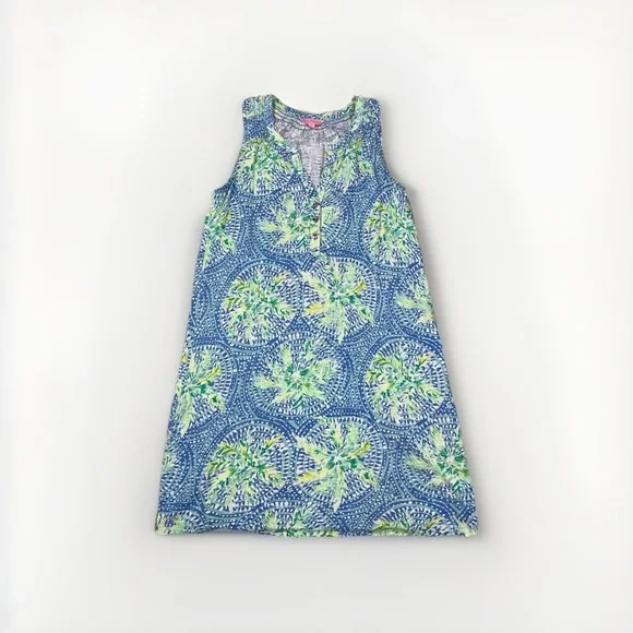 Lilly Pulitzer Essie Shift Dress In the Groove Green Blue Sleeveless Size Small - Picture 1 of 6